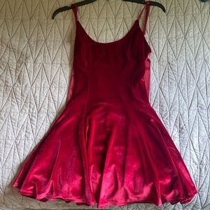 Red Lucy in the Sky homecoming dress velvet with bow tie back Size XS